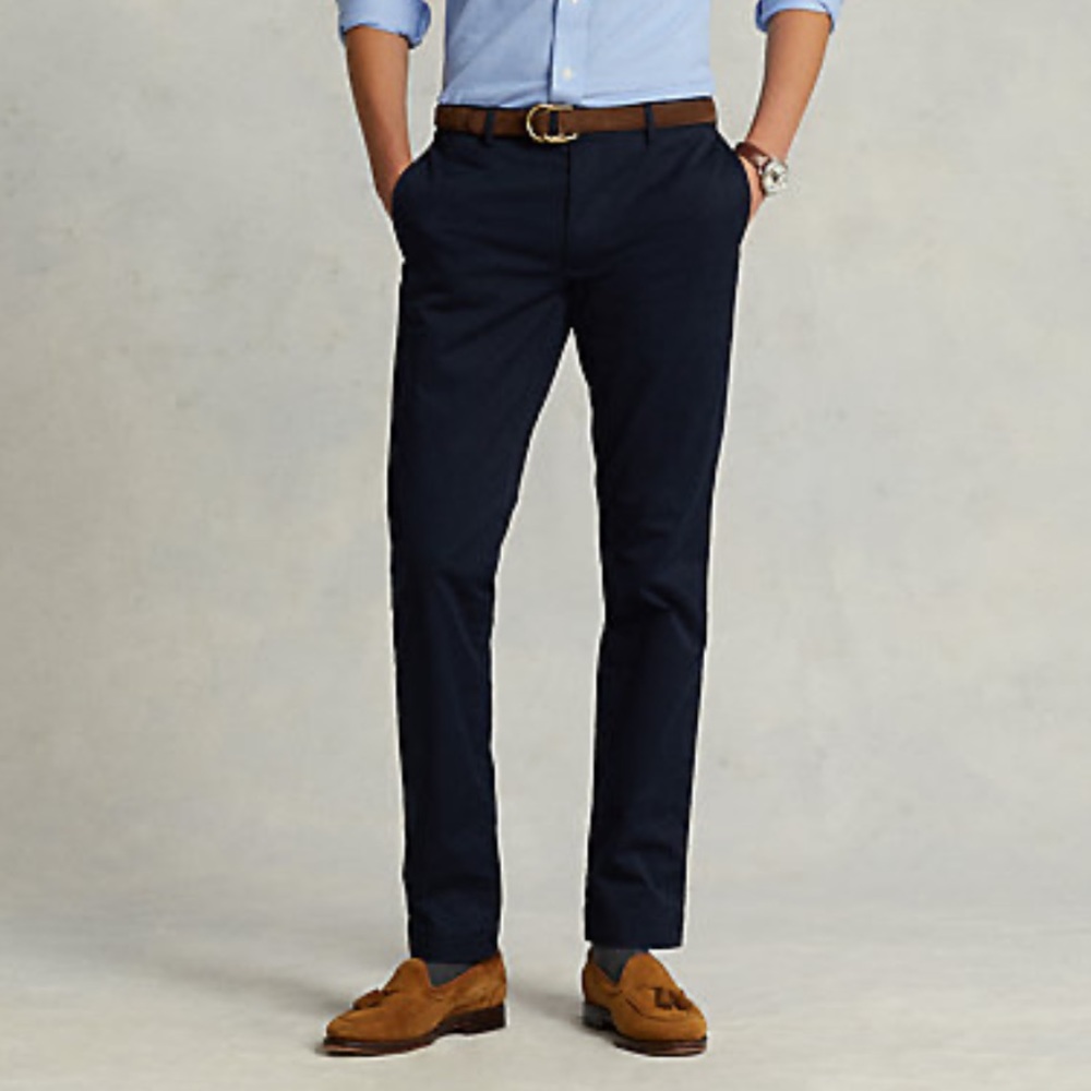 Mens Polo Ralph Lauren Slim Fit Stretch Chino Pant Navy sz32/33